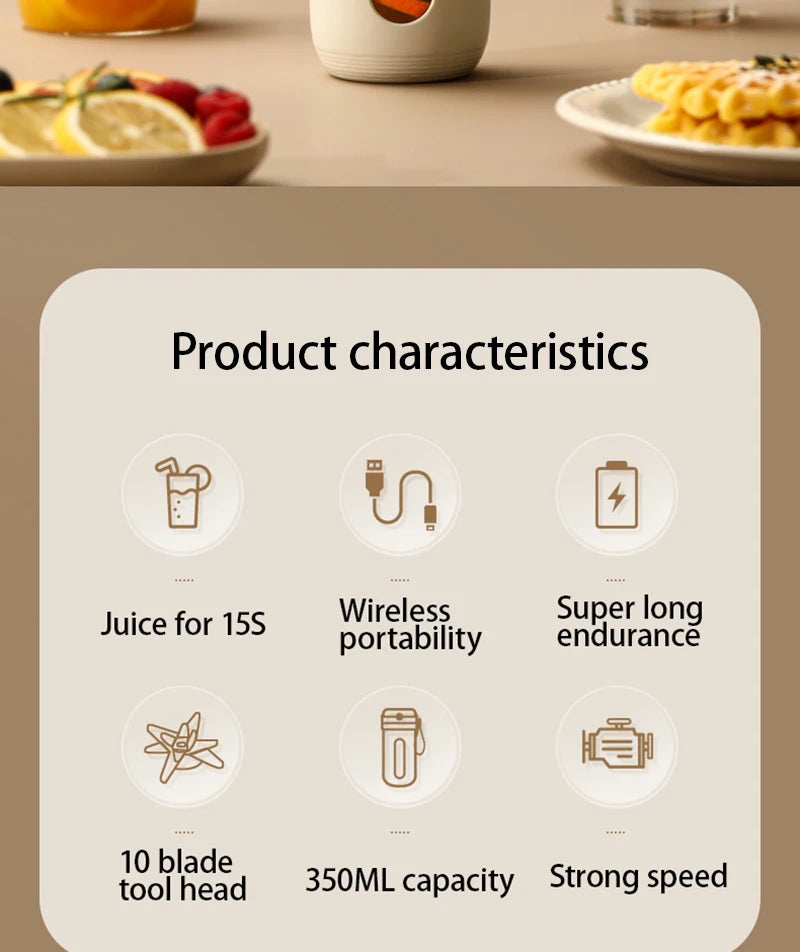 Mixli MiniBlend 10-Blade Juicer Cup